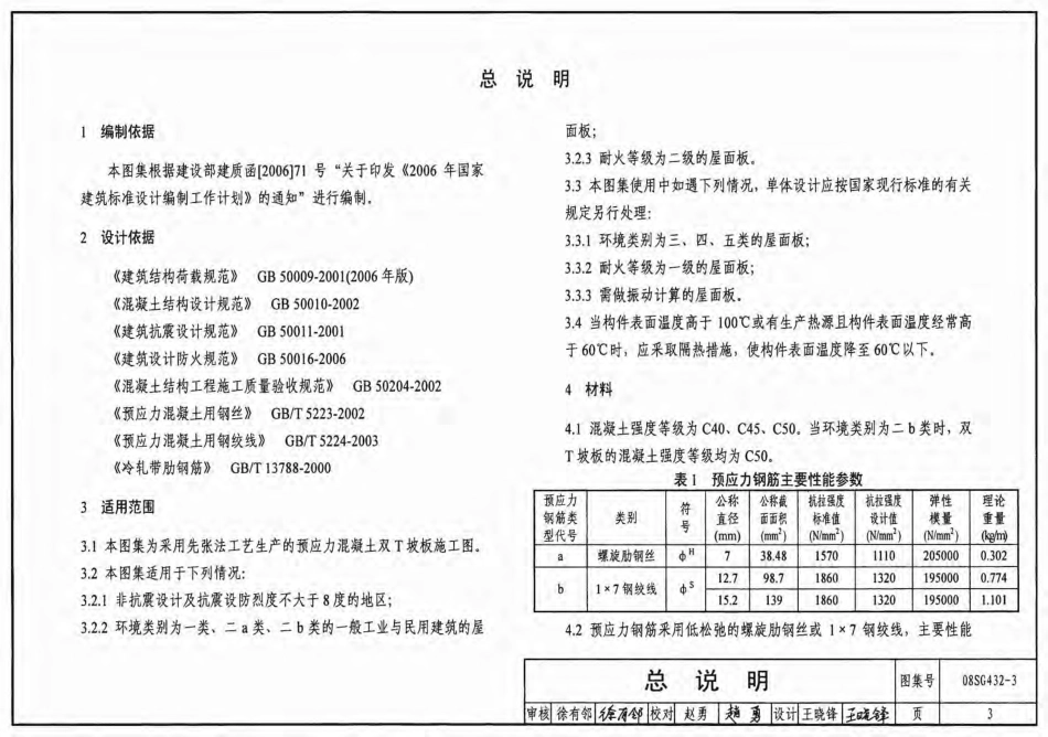 08SG432-3 预应力混凝土双T板(坡板 宽度3.0m).pdf_第3页
