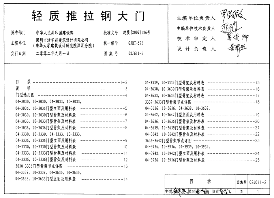 02J611-2 轻质推拉钢大门.pdf_第1页
