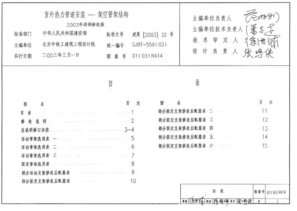 01(03)R414 室外热力管道安装(架空管架结构).pdf_第1页
