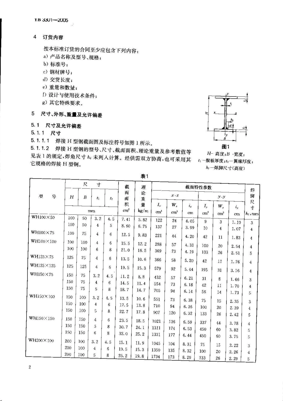 YB3301-2005 焊接H型钢.pdf_第3页
