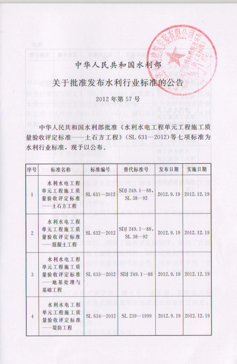 SL 637-2012 水利水电工程单元工程施工质量验收评定标准-水力机械辅助设备系统安装工程.pdf_第2页
