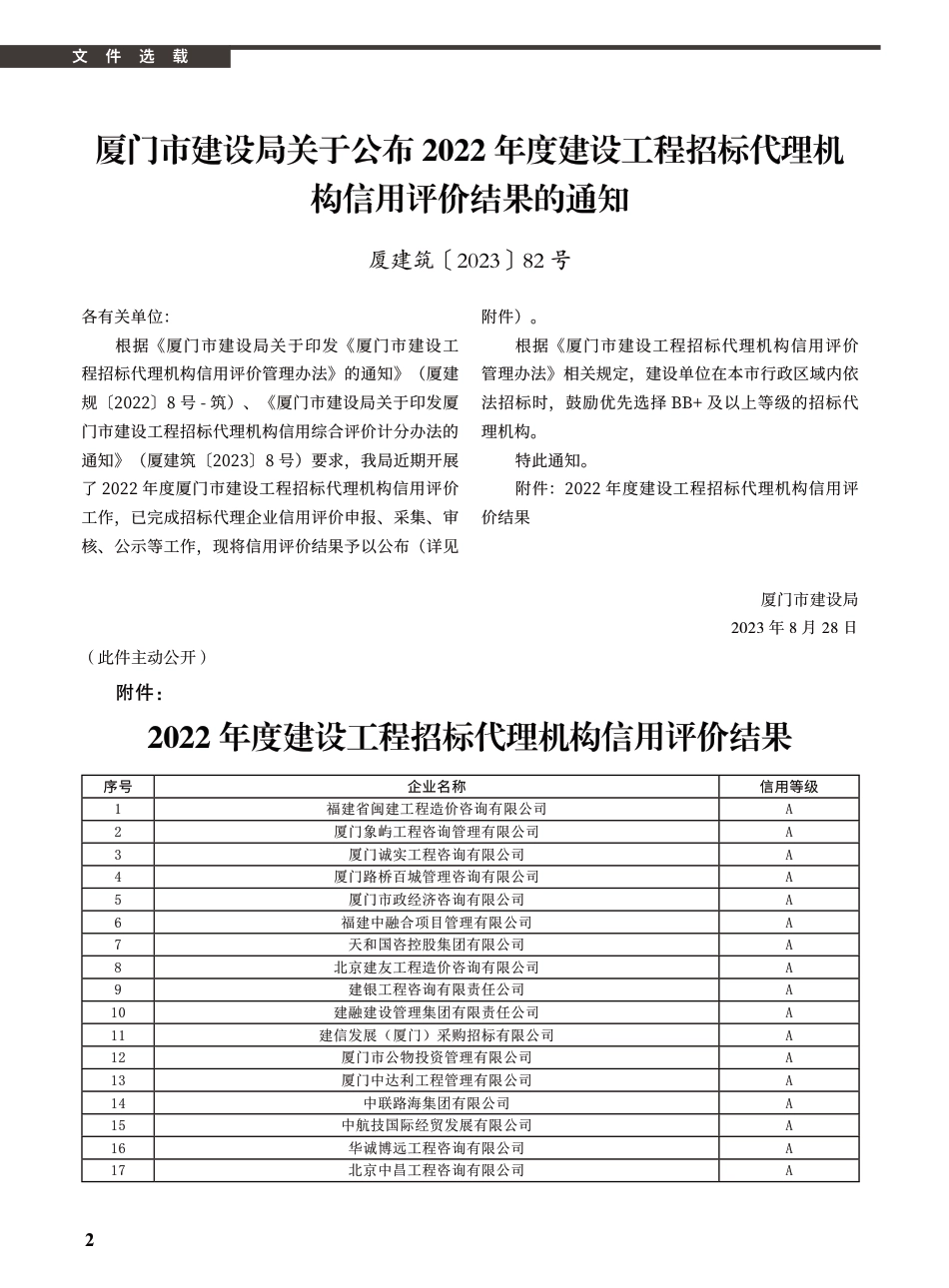 2023年10月《厦门建设工程信息》.pdf_第2页