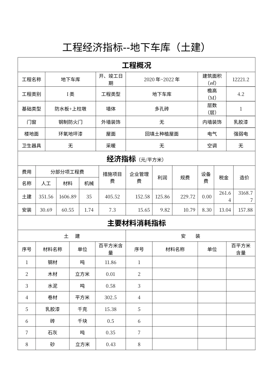 山东枣庄工程造价案例分析-地下车库案例.pdf_第1页