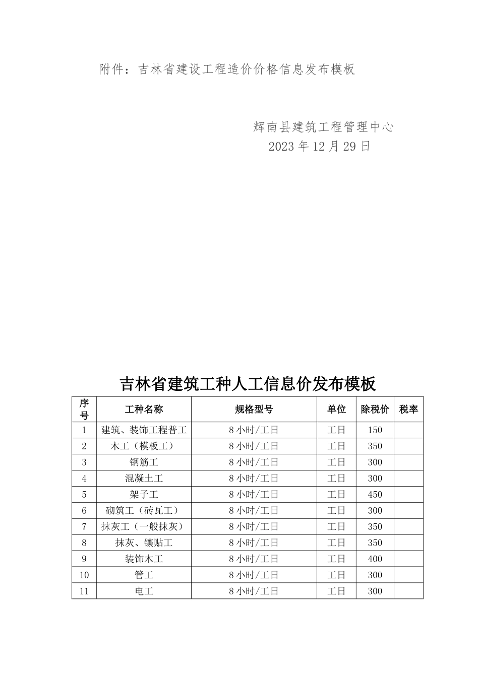 辉南县-2023年第四季度建设工程材料价格信息.doc_第2页