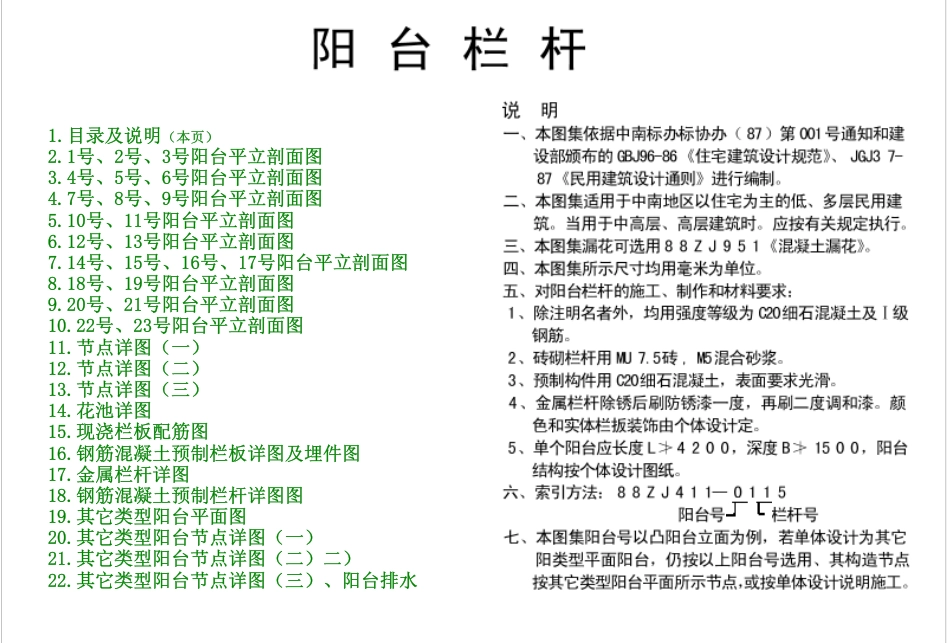 88ZJ411 阳台栏杆.pdf_第1页