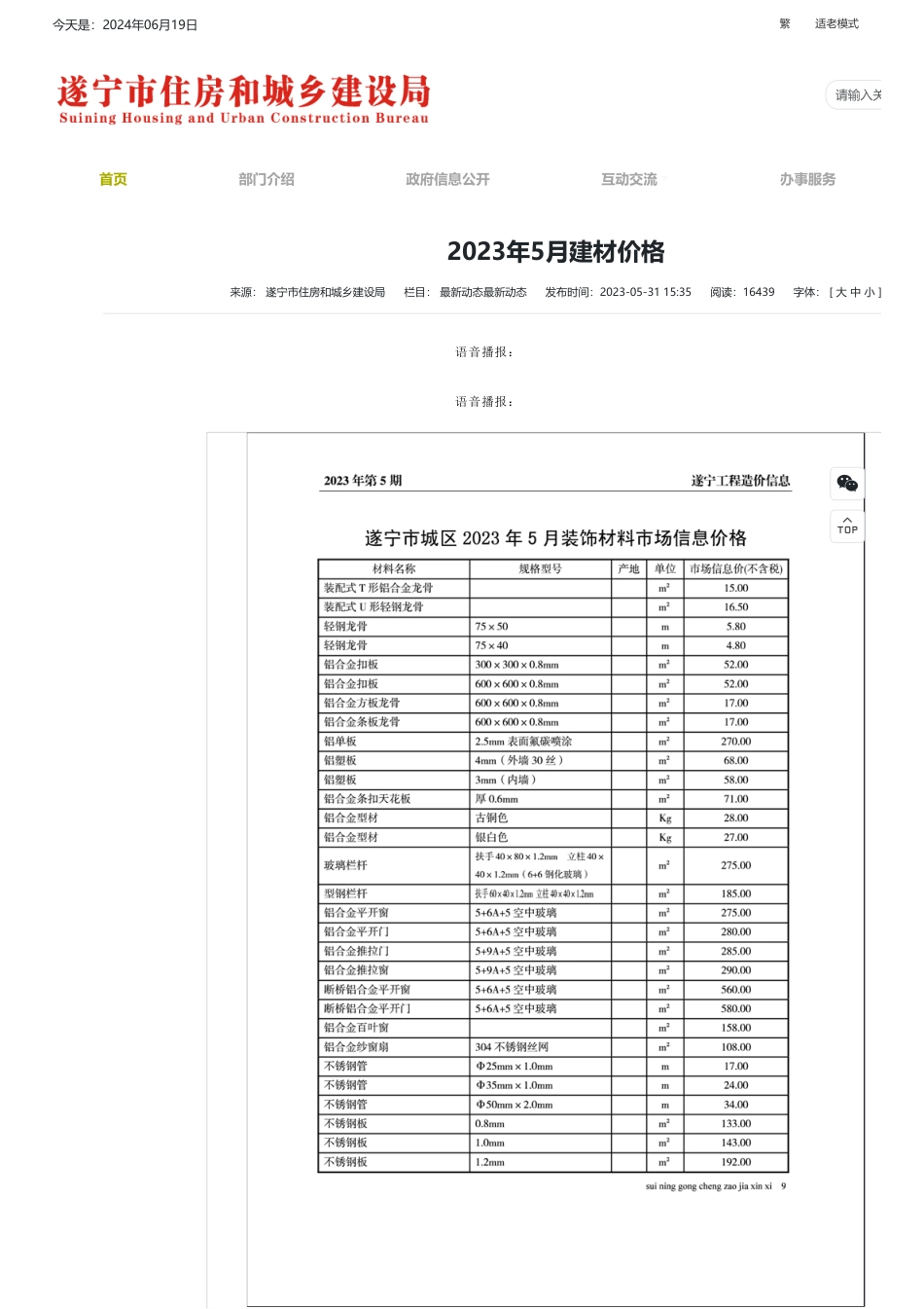 遂宁市2023年5月建材价格.pdf_第1页