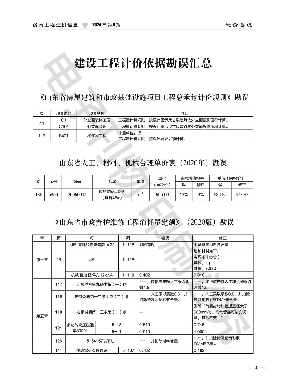 2024年第6.2期济南工程造价信息（20240722）.pdf_第3页