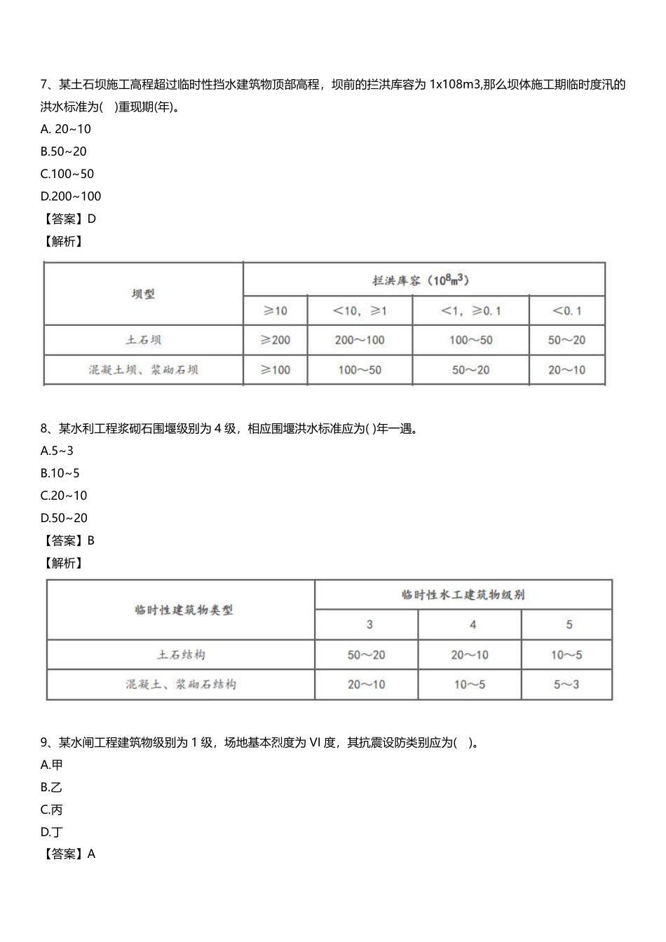 2024年一级建造师《水利工程》精选题100道.pdf_第3页