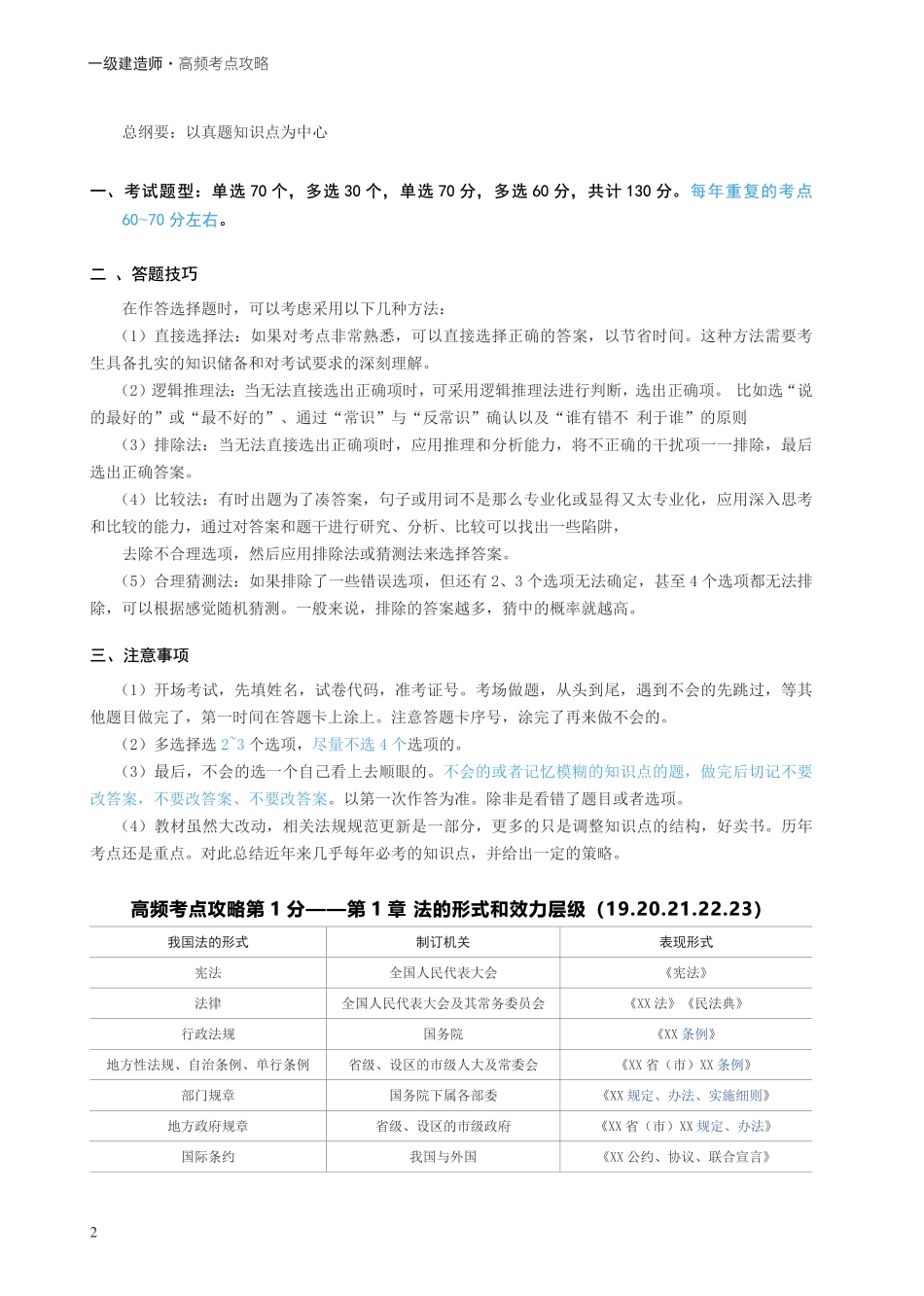 2024年一级建造师《工程法规》高频考点攻略.pdf_第2页