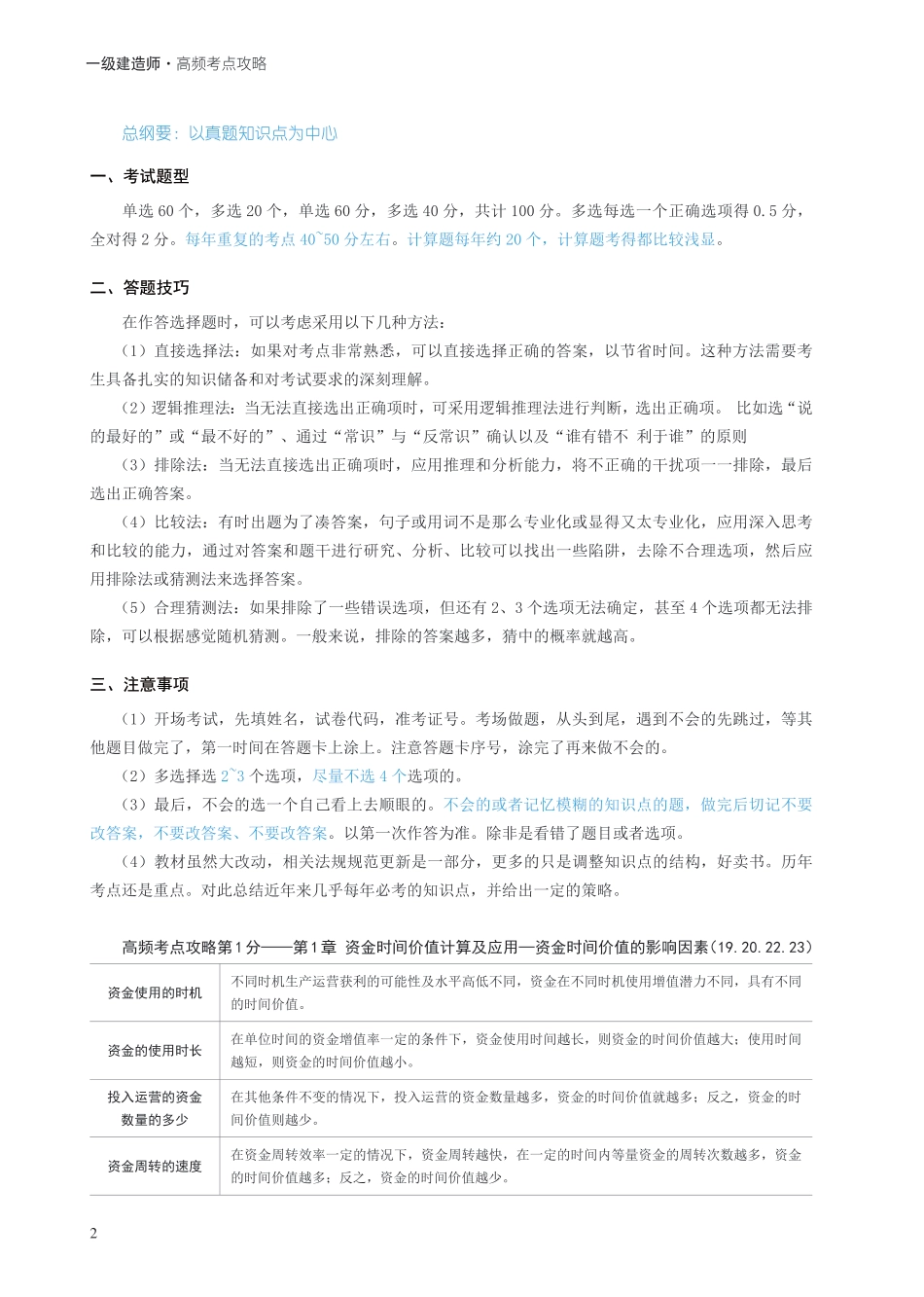 2024年一级建造师《工程经济》高频考点攻略.pdf_第2页