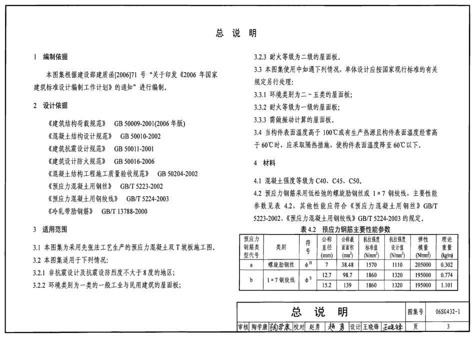 06SG432-1预应力混凝土双T板(坡板宽度2.4m).PDF_第3页