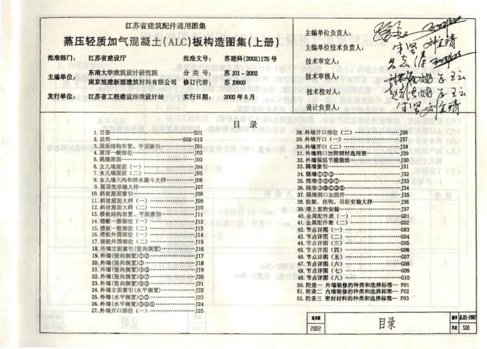 苏J01-2002 蒸压轻质加气混凝土(ALC)板构造图集(上册).pdf_第3页