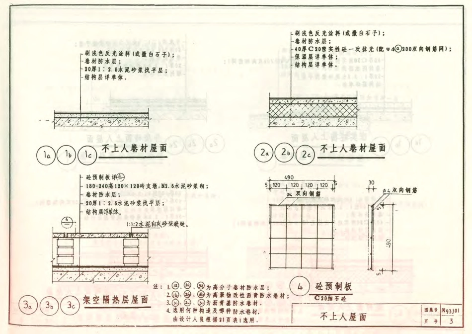 闽93J01 卷材防水屋面构造图.pdf_第3页