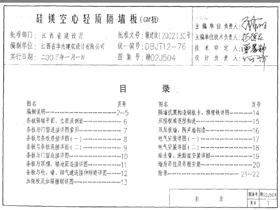 赣02J504 硅镁空心轻质隔墙板(GM板).pdf_第1页