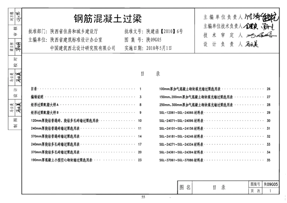 陕09G05 钢筋混凝土过梁 09系列结构图集.pdf_第1页