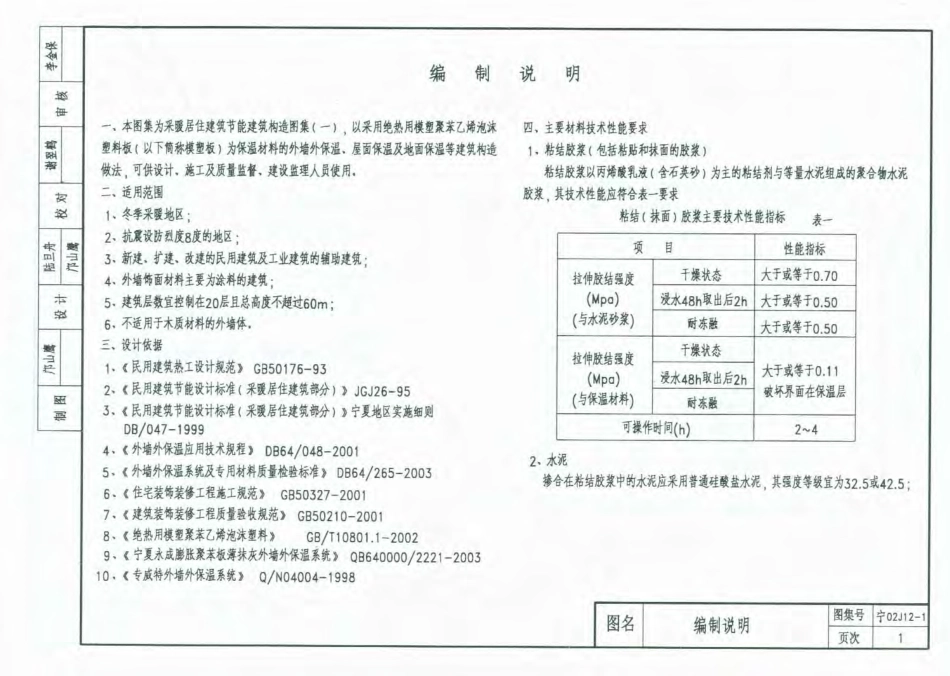宁02J12-1 外墙外保温建筑构造图集(一) 模塑板玻纤网格布聚合物胶浆薄抹面法.pdf_第2页