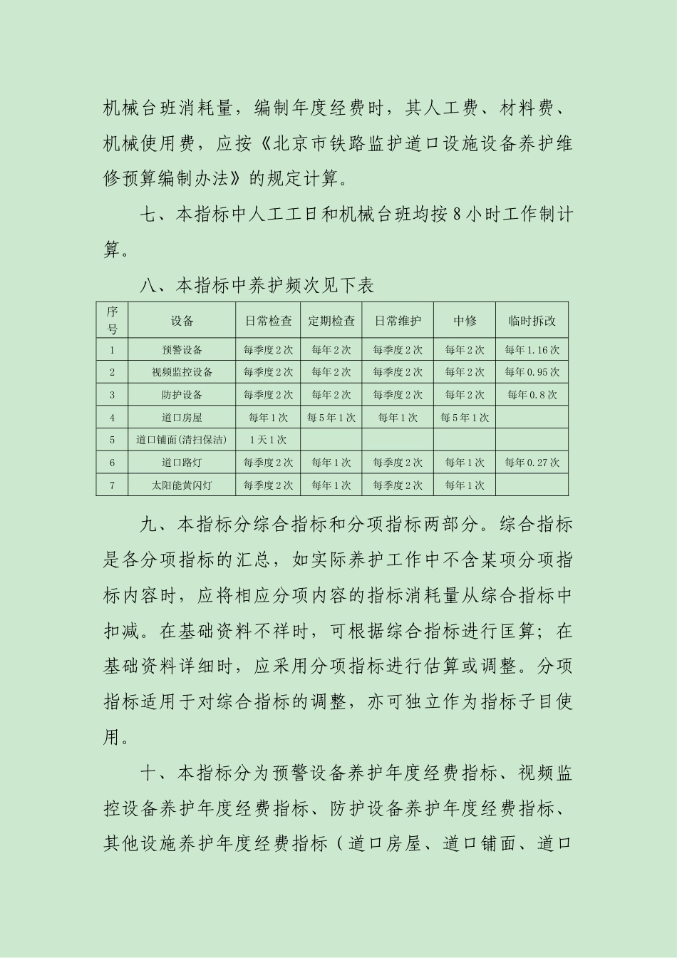 《北京市铁路监护道口设施设备养护年度经费估算指标》2022.docx_第3页