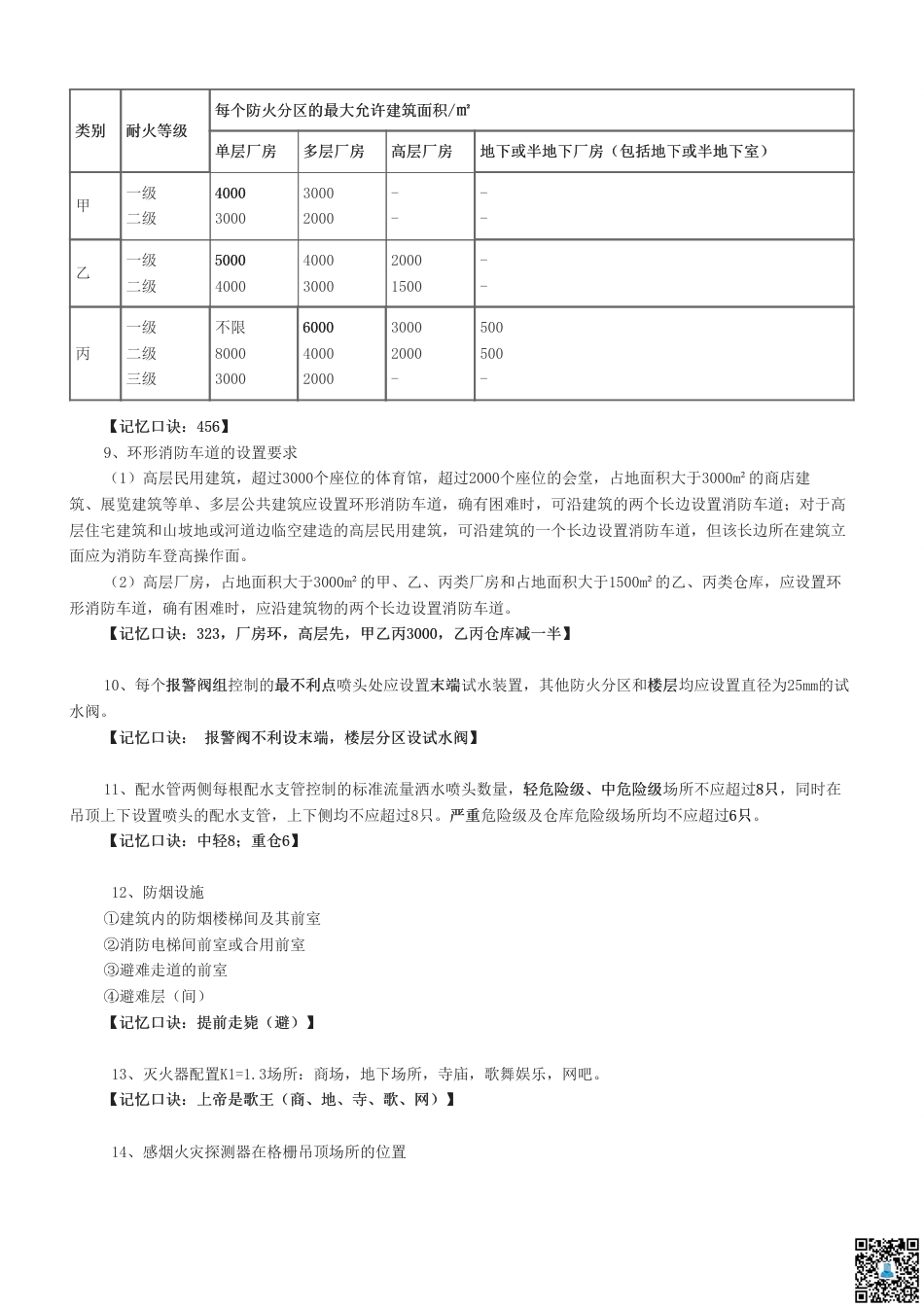2024年一级消防工程师《技术实务》记忆口诀归纳.pdf_第3页