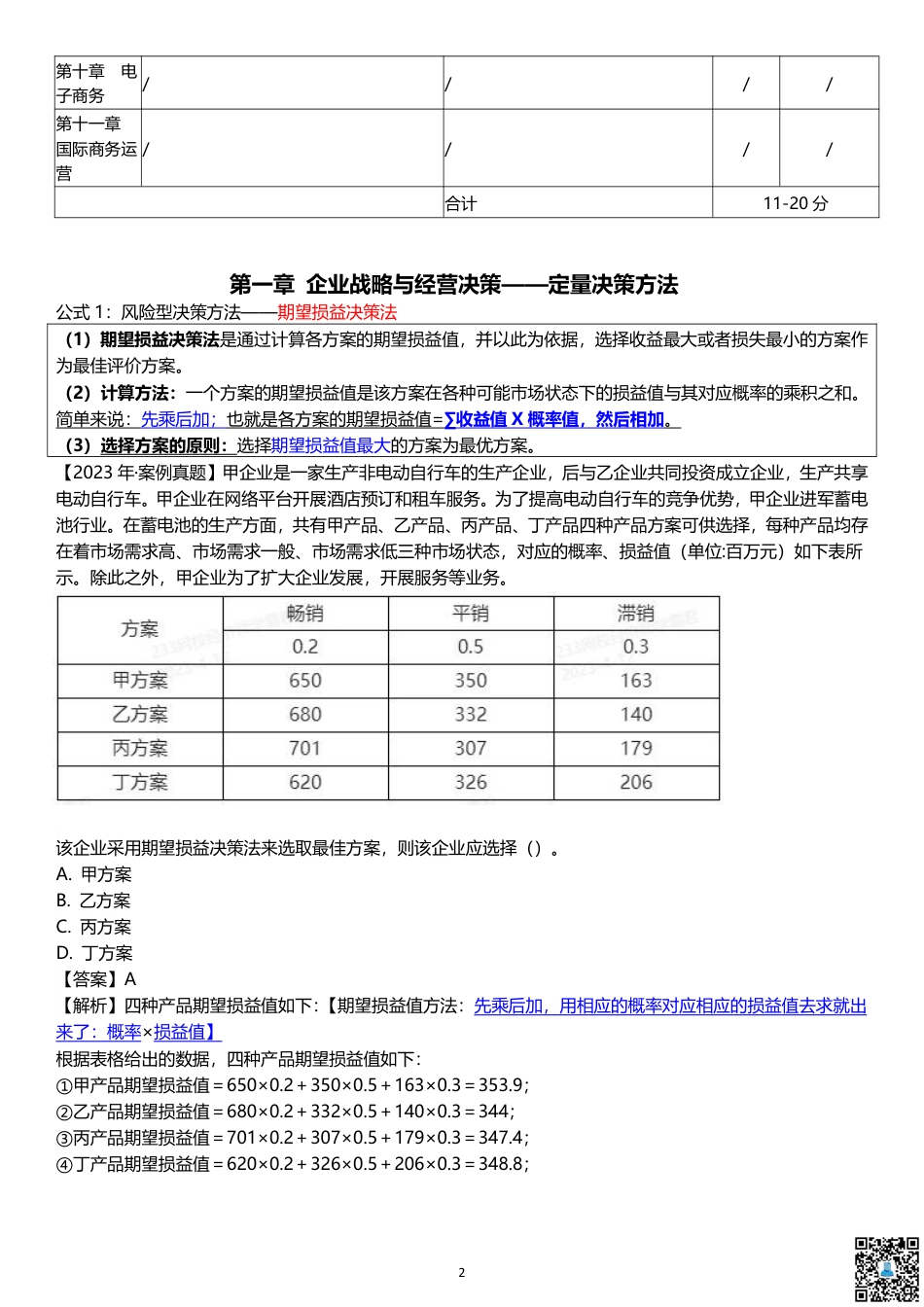 2024年中级经济师《工商管理》计算公式大全.pdf_第2页
