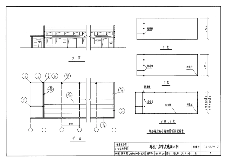 04G329-7建筑物抗震构造详图【砖排架房屋】.pdf_第2页