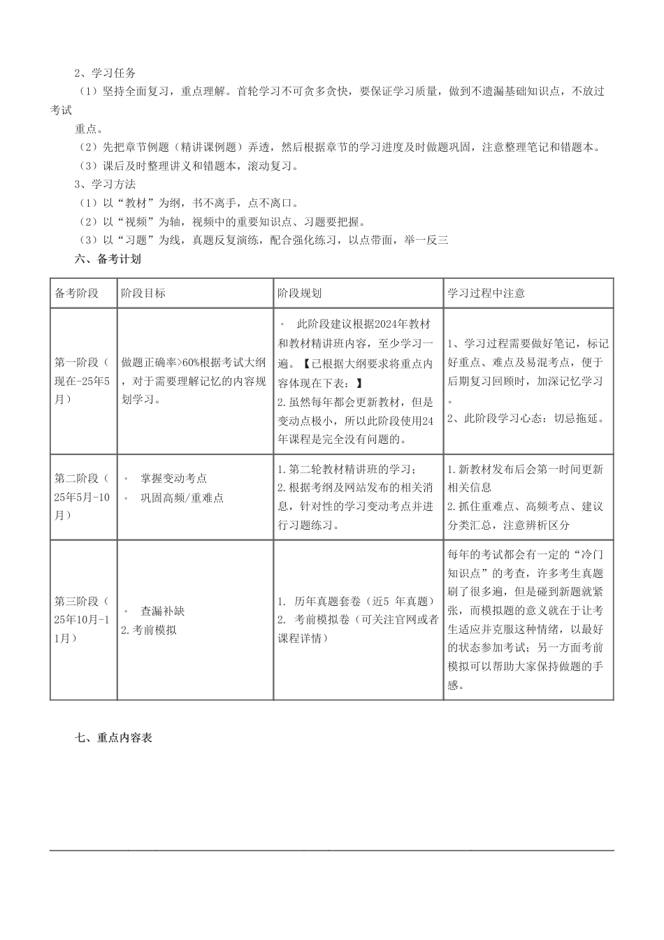2025年初级经济师《初级人力资源》早鸟学习计划.pdf_第2页