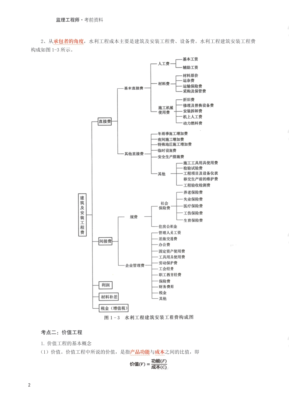 2025年监理工程师考试《目标与控制(水利)》考前30页纸.pdf_第2页