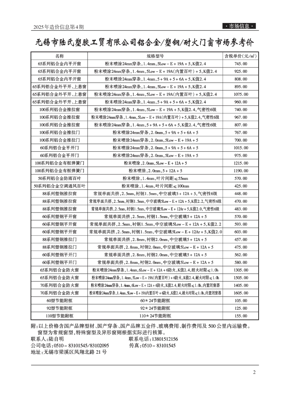 无锡市2025年4月市场价格信息-信息价.pdf_第3页