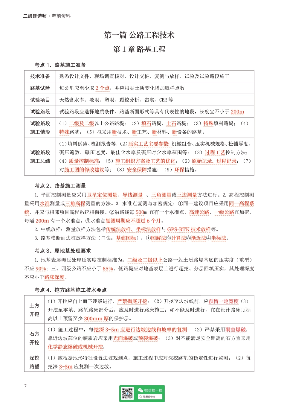 2025二建《公路工程》考前10页纸.pdf_第2页