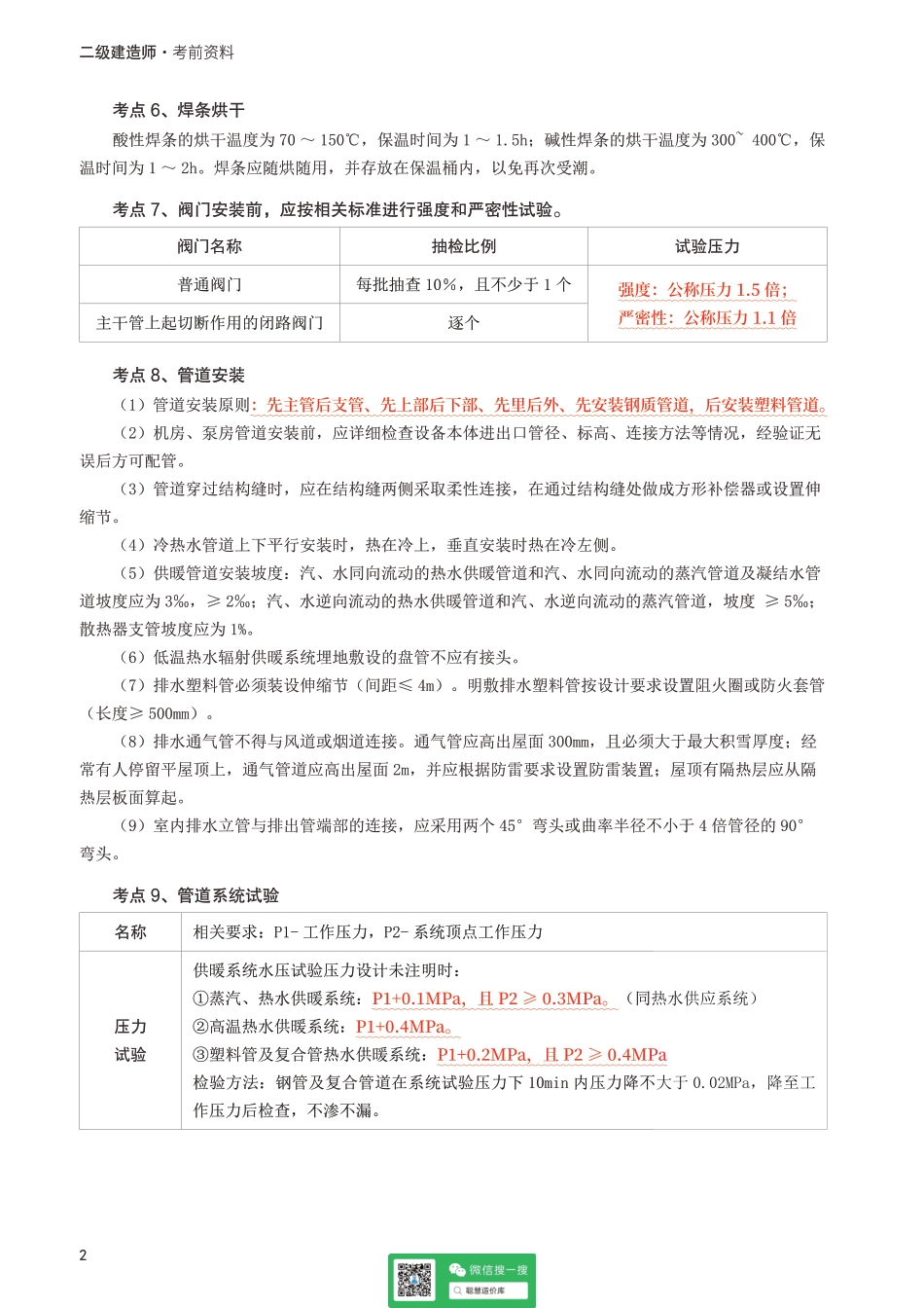 2025二建《机电工程》考前10页纸.pdf_第2页