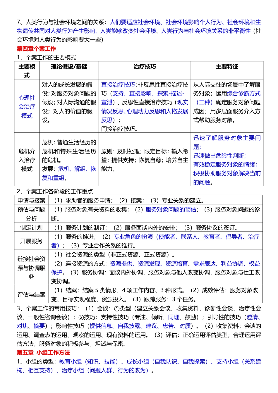 2025年社会工作者《初级综合能力》临考决胜5页纸.pdf_第2页