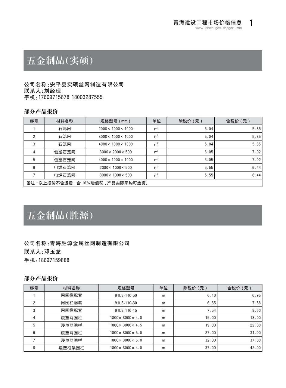 青海建设工程市场价格信息2018第5期.pdf_第3页