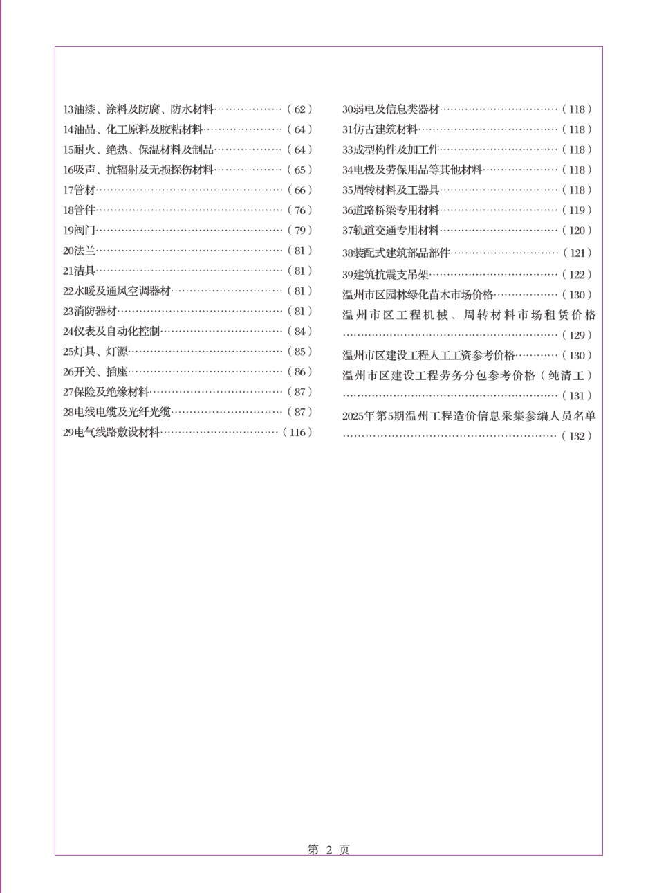 温州2025年5月工程造价信息价.pdf_第2页