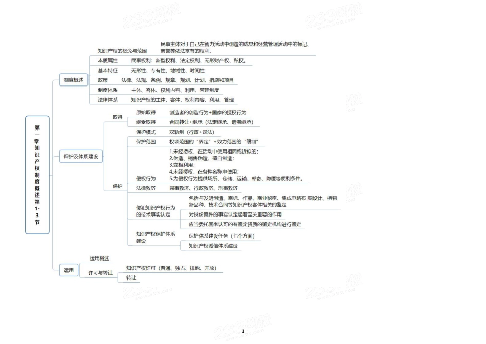 2025年新版《中级知识产权》思维导图.pdf_第1页