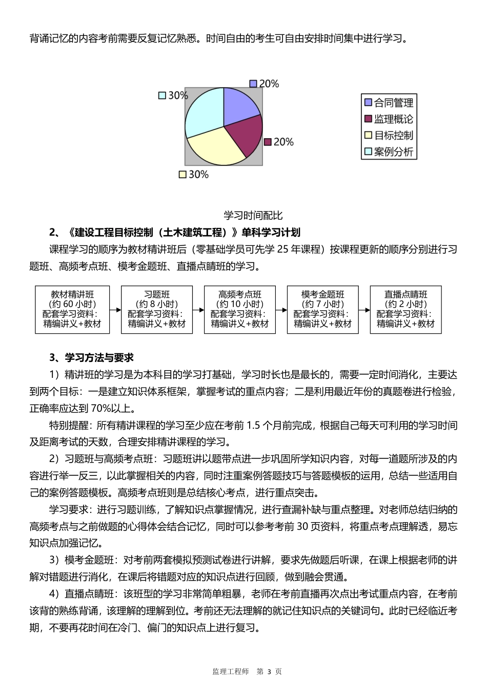 2026年监理工程师《目标控制(土建)》早鸟预习计划.pdf_第3页