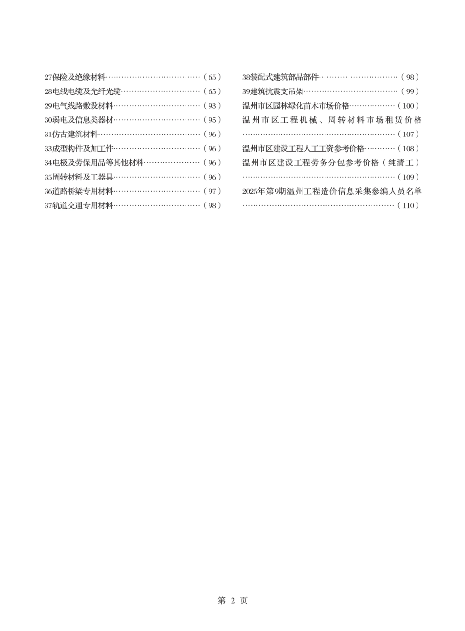 2025年第9期温州工程造价信息-信息价.pdf_第2页