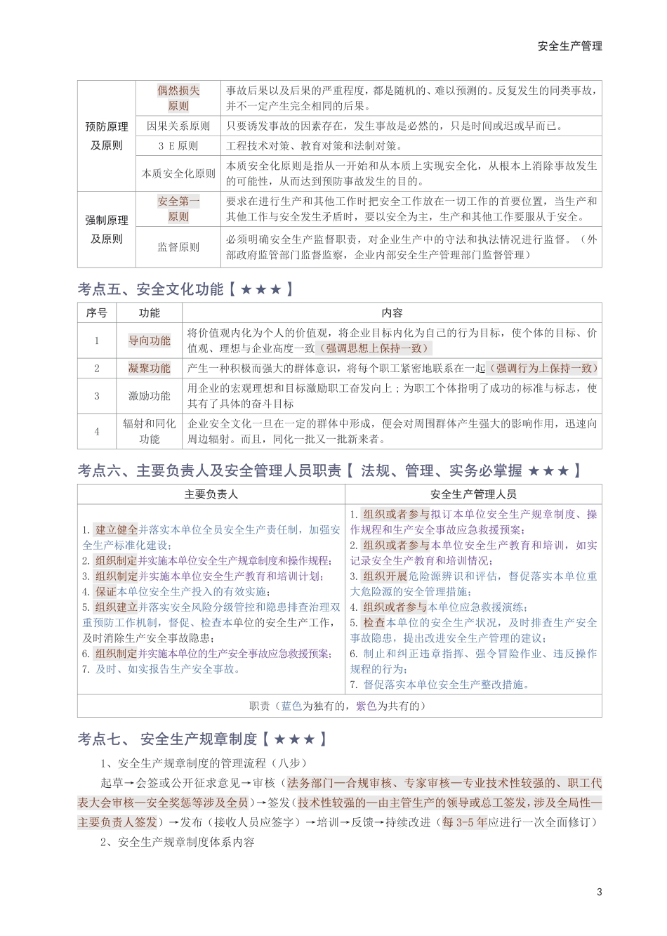 2025年中级注安《安全生产管理》考前10页纸.pdf_第3页